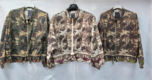 Camouflage Zip Bomber Blouson Jacket