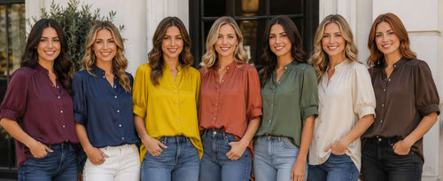 Sateen Mandarin Blouse
