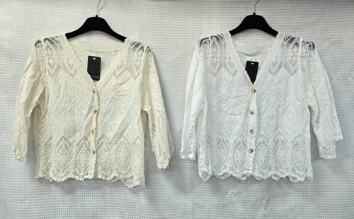 Crochet Lace Pure Cotton Cardigan