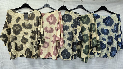 Big Leopard Fine Mesh Knit
