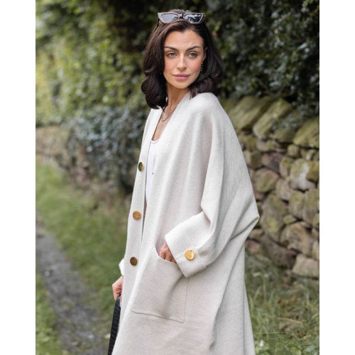 Gold Button 2 Pocket Coatigan