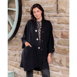Gold Button 2 Pocket Coatigan
