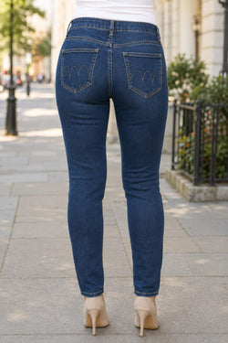 Sequin Diamante Back Pocket Slim Fit Voggo Jean