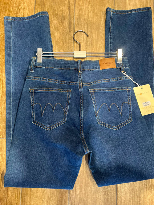 Sequin Diamante Back Pocket Slim Fit Voggo Jean