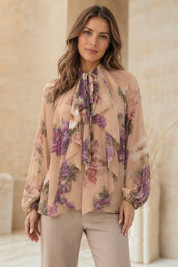 Royal Frill Silky Blouse