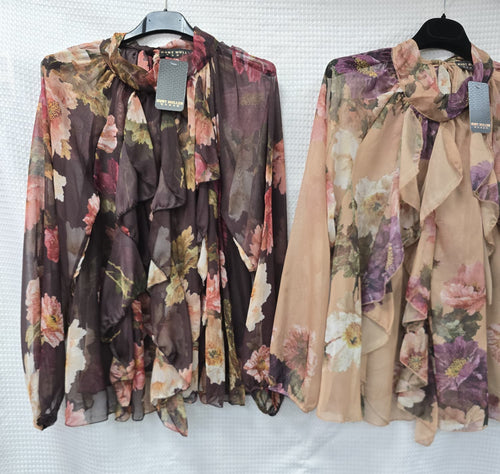 Royal Frill Silky Blouse