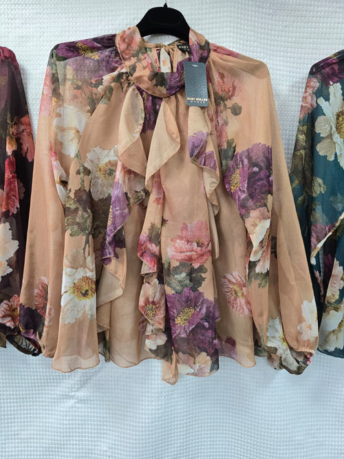 Royal Frill Silky Blouse