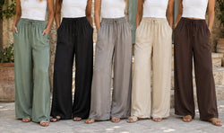 Silky Sateen Wide Leg Trousers