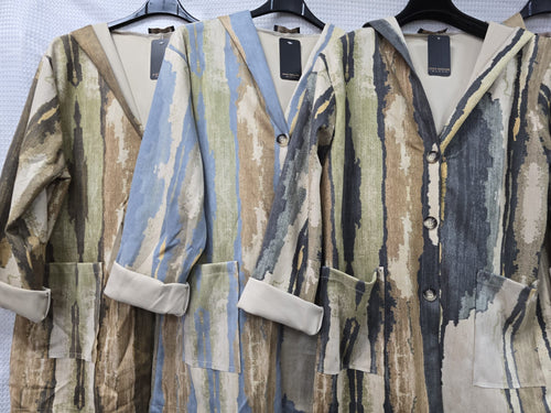 Suedette Printed Hooded Jacket