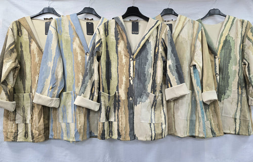 Suedette Printed Hooded Jacket