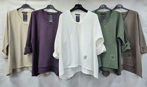Natural Cotton V Soft  Hi low Tunic Top