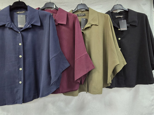 Polynosic Oversized Collar Shirt