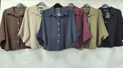 Polynosic Oversized Collar Shirt
