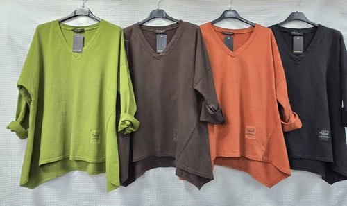 Natural Cotton V Soft  Hi low Tunic Top