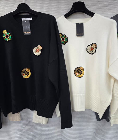 Embroidery Badge Soft Knit Jumper