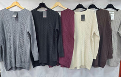 Crew Neck Cable Knit Jumper