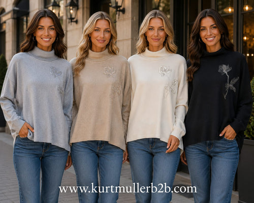 Sequin Turtle Neck Knit
