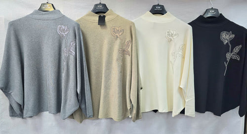 Sequin Turtle Neck Knit