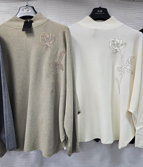 Sequin Turtle Neck Knit
