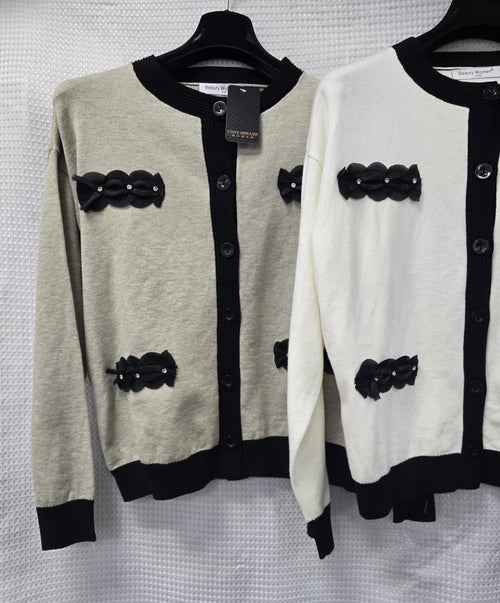 Crystal Contrast Cardigan