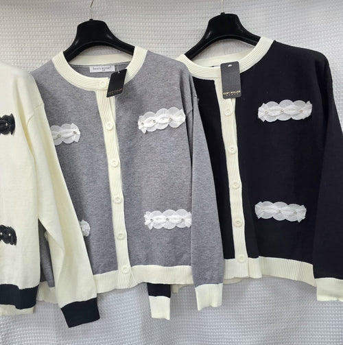Crystal Contrast Cardigan
