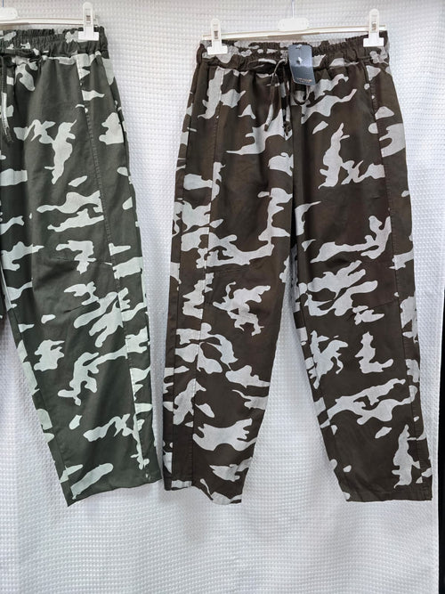 Barrel Camoflauge Cotton Trousers
