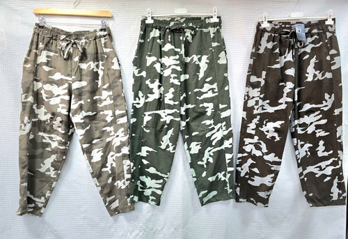 Barrel Camoflauge Cotton Trousers