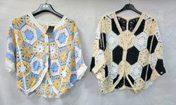 Pure Cotton Curved Hem Contrast Cardigan