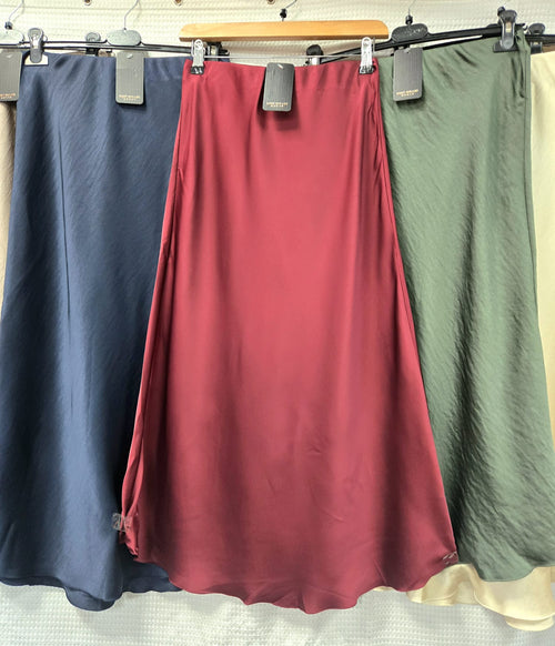 A Line Sateen Skirt
