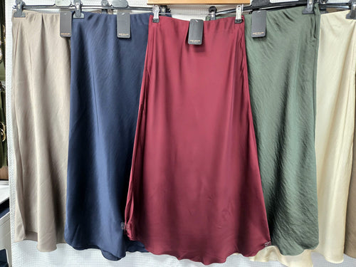A Line Sateen Skirt