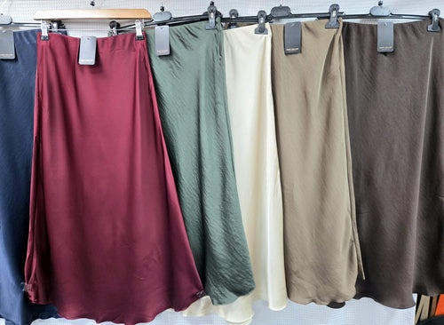 A Line Sateen Skirt