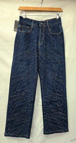 Sparkle Front Wide Leg Voggo Jean