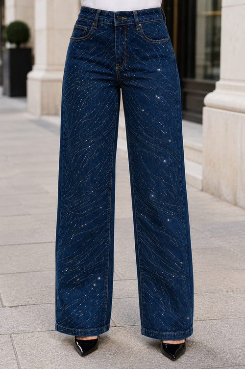 Sparkle Front Wide Leg Voggo Jean