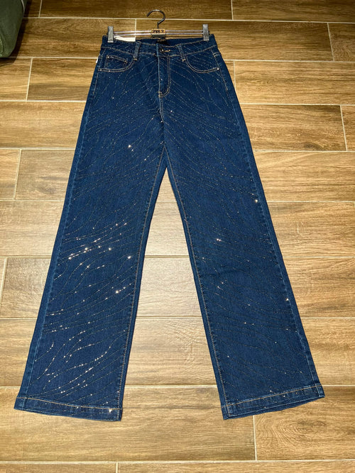 Sparkle Front Wide Leg Voggo Jean