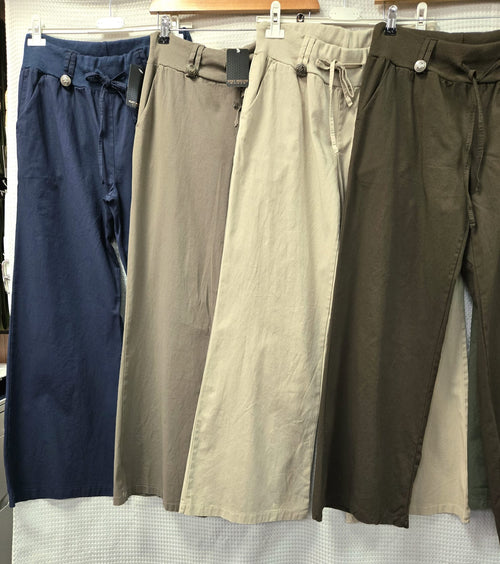 Cotton Saints Stud Wide Leg Trousers