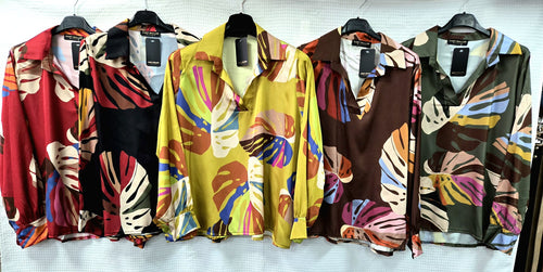 Palms Satin Blouse
