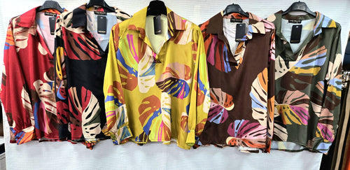 Palms Satin Blouse
