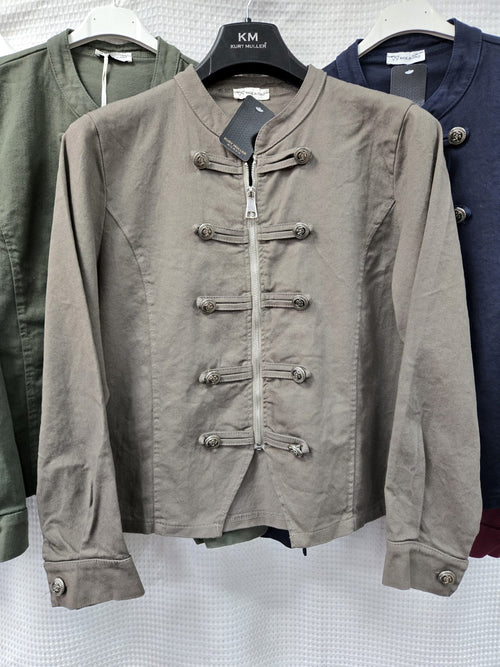 Military Cotton Zip Jacket