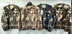 Camouflage Suedette Zip Bomber