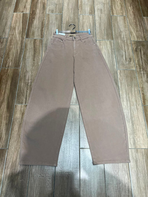 Camel/Stone Beige Balloon Fit Voggo Jeans