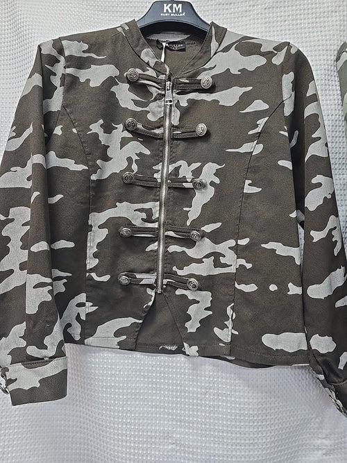 Military Camoflauge Cotton Zip Jackets