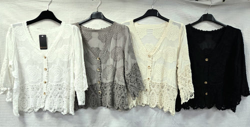Daisy Lace Crochet cotton Cardigan
