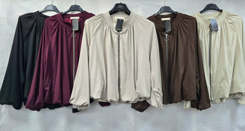 Jersey Lined Zip Jacket