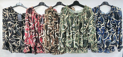 Swirl Ruffle Bardot Blouse