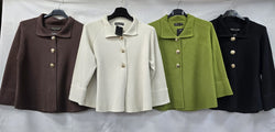 PRE ORDER - Gold Button Knitted Cape Cardigan