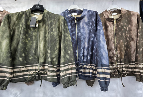 Kai Suedette Zip Bomber Jacket