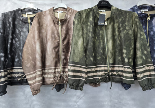 Kai Suedette Zip Bomber Jacket