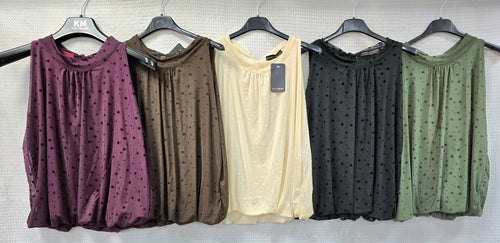 Textured Dotty Halter Neck Top