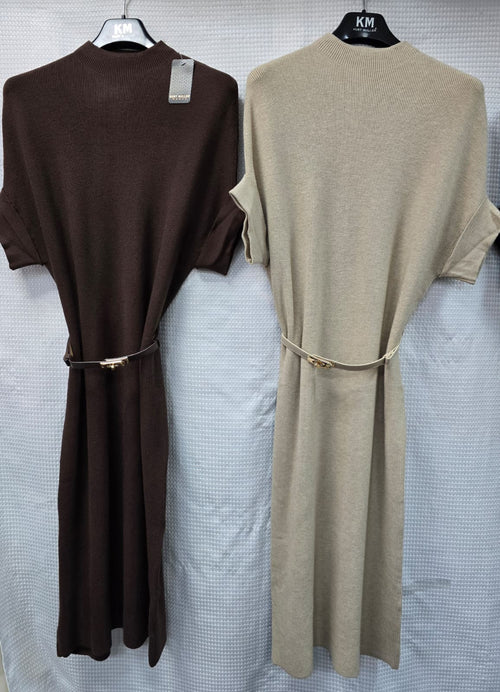 Belted Knitted Maxi Dress