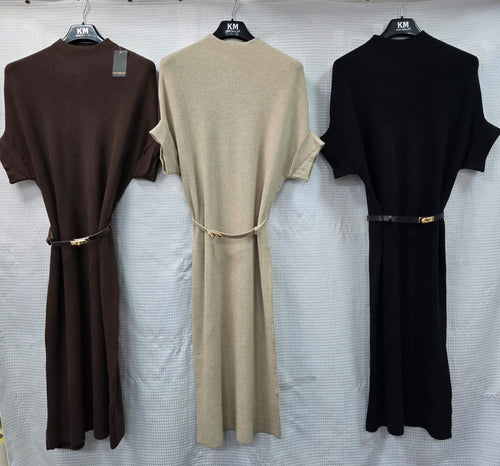 Belted Knitted Maxi Dress